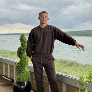 Bluza męska BG Basic | gorzka czekolada