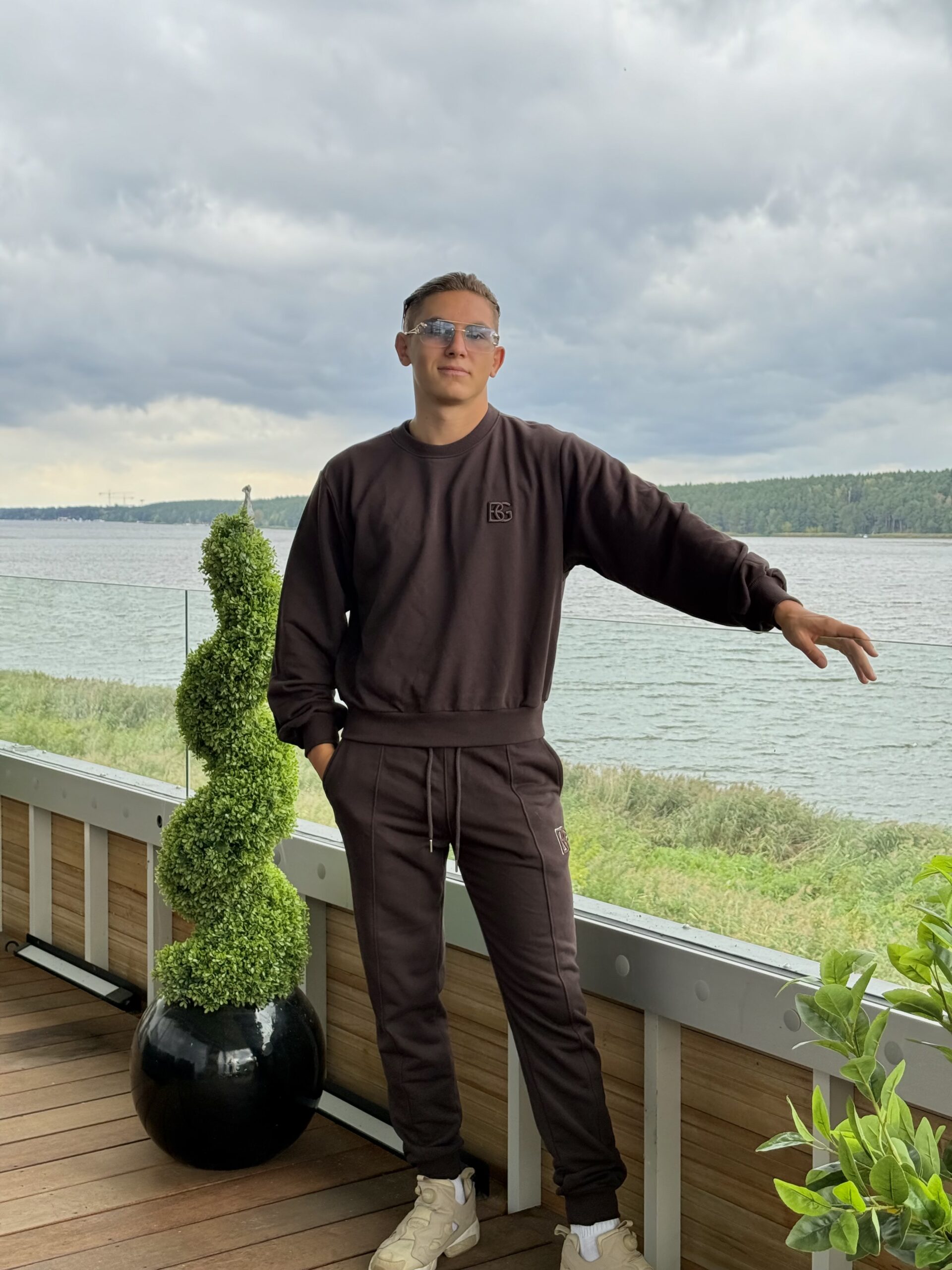 Bluza męska BG Basic | gorzka czekolada